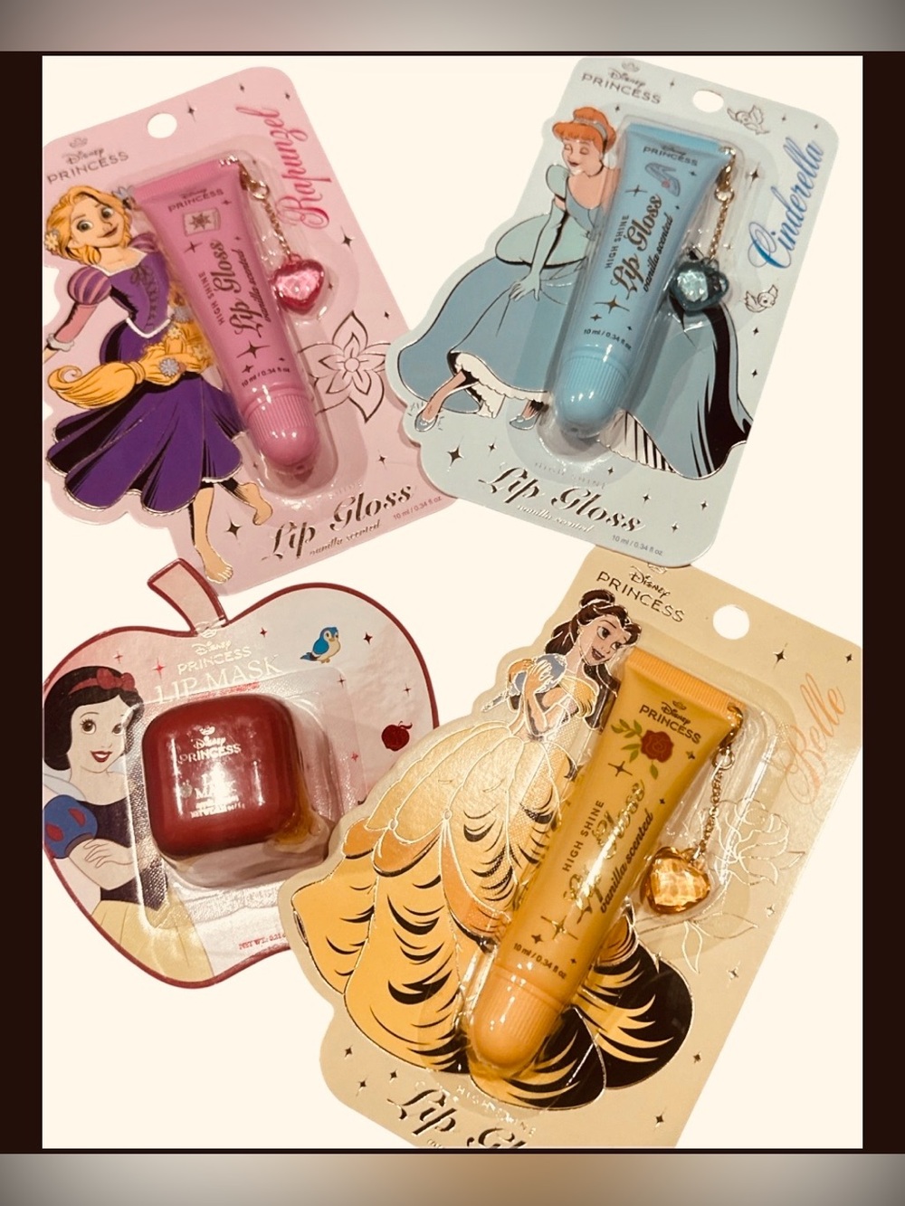 Disney Princess Lip Gloss & Lip Mask Set (4)